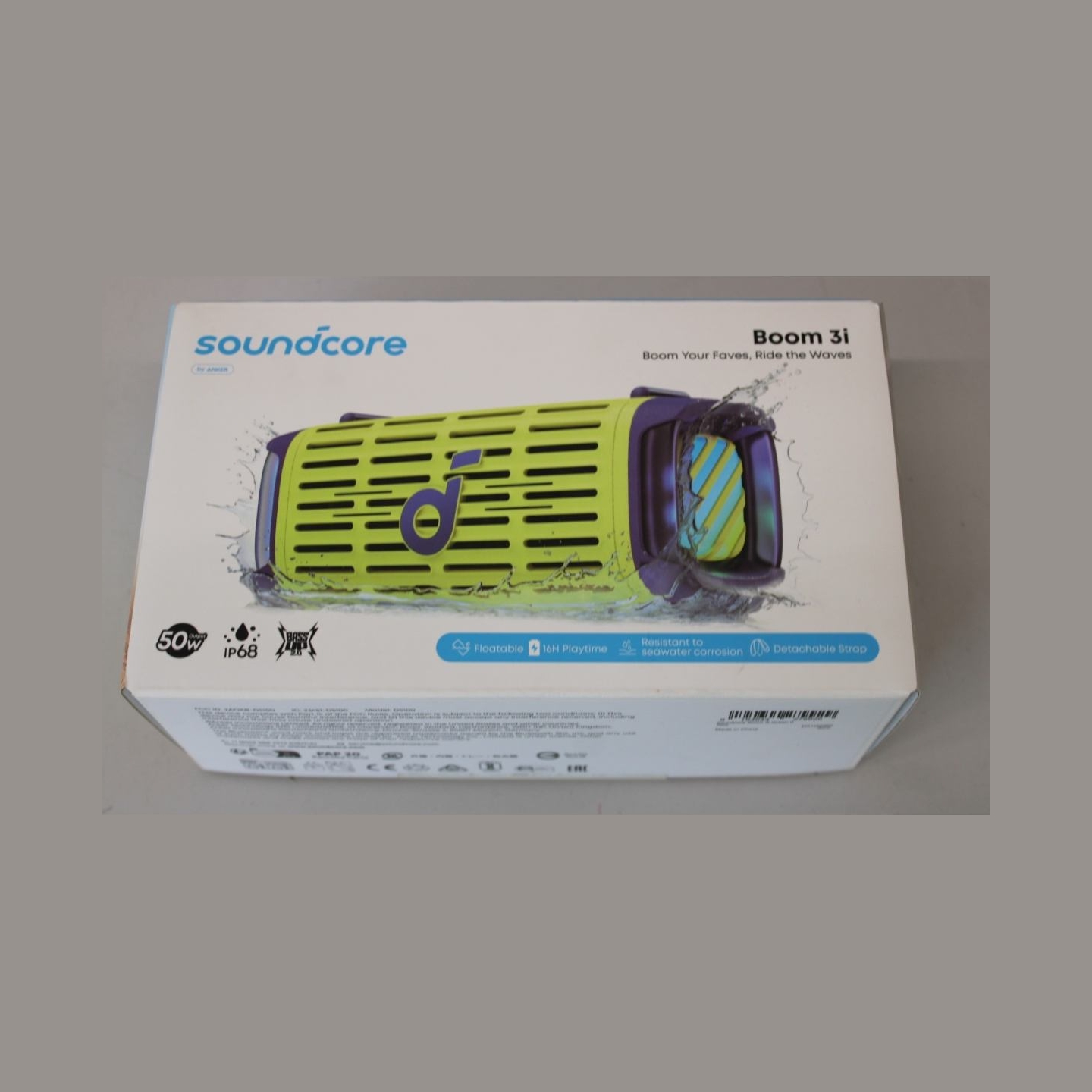 Anker Soundcore Boom 3i Portable Bluetooth Speaker, Green | Anker Soundcore Speaker | Boom 3i | Warranty 24 month(s) | 50 W | Wa