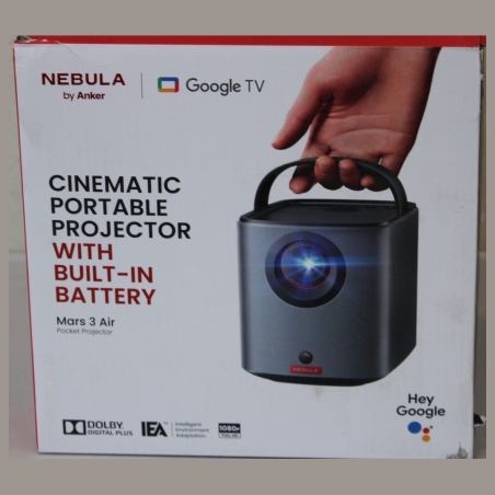Anker | Anker Nebula Mars 3 Air Google TV Projector with Built-In Netflix | Full HD (1920x1080) | 400 ANSI lumens | Black | DAMA