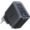 Anker Nano Charger 70W, 3 ports, Black | 2 x 24 pin USB-C, 4 pin USB Type A