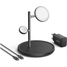 Anker MagGo Wireless Charging Station (15W, 3-in-1 Stand) with cable and charger bundle | Anker