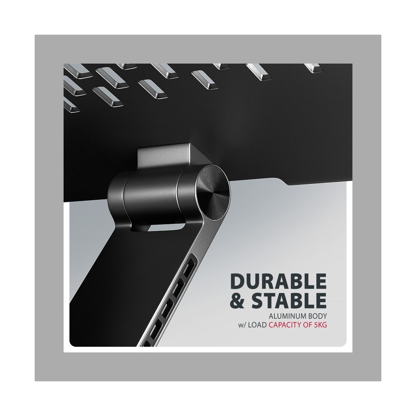 Axagon STND-LRB Aluminum stand with 360 rotation for laptops 10-17.3. Adjustable height and angle. Black.