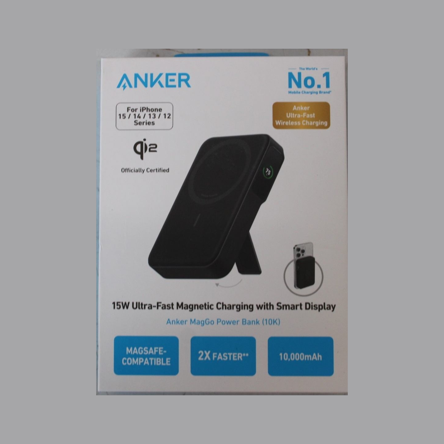 Anker | Anker 633 Magnetic Wireless Power Bank with 27W USB C port | A1654G11 | 10000 mAh | Black | DEMO