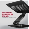 Axagon STND-LRB Aluminum stand with 360 rotation for laptops 10-17.3. Adjustable height and angle. Black.