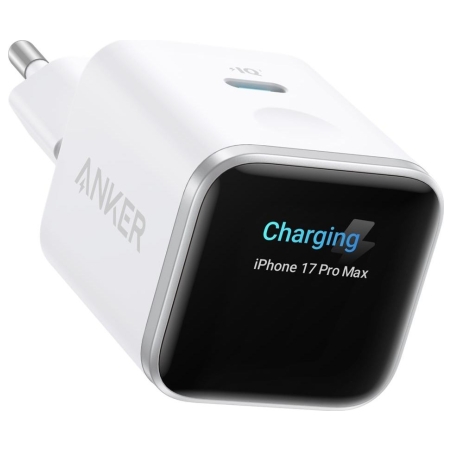Anker Nano Charger 45W, Smart Display, White