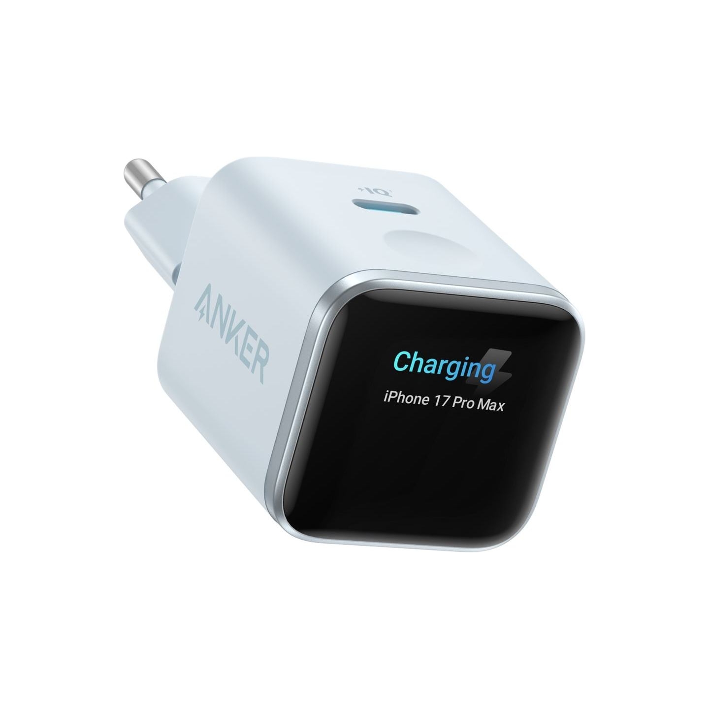 Anker Nano Charger 45W, Smart Display, Blue | A121DG31
