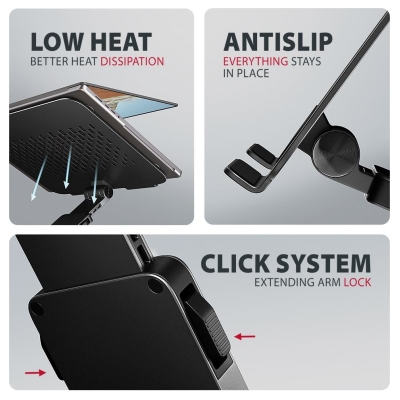 Axagon STND-LRB ALU stand for laptops 10-16 black