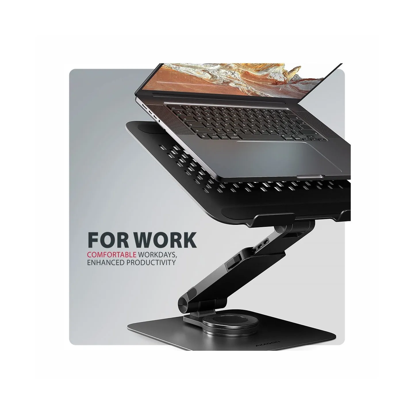 Axagon STND-LRB ALU stand for laptops 10-16 black