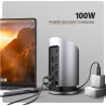 Axagon MC-WL9 USB-C 10Gbps Wireless Charging 9in1 hub