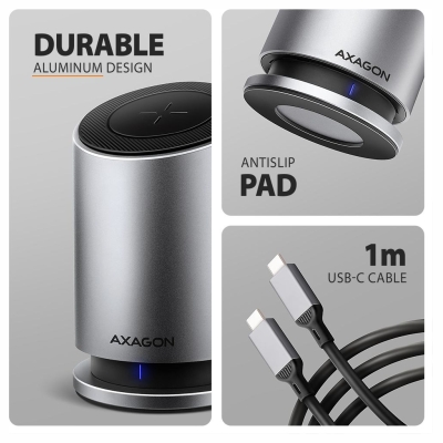 Axagon HMC-WL9 USB hub 9in1 HDMI DP GLAN PD wir cha