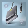 Axagon CRE-SM3TC USB-C Smart card/ID card FlatReader, 1.2m cable