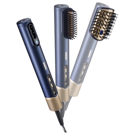 Babyliss | Hair styling comb | AS6550E | Ion conditioning | Number of heating levels 3 | 1500 W | Blue/Gold