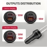 Axagon PWC-PQ48 PD3.0 & QC4+2xOUTPUTS car charger 48W