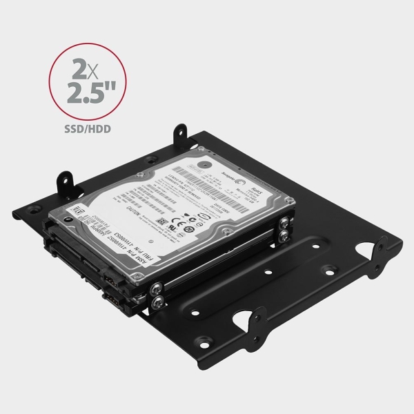 Axagon RHD-435 Reduction for 4x 2.5" HDD (2x 2.5" HDD/SSD & 1x 3.5" HDD) into 5.25" position, black
