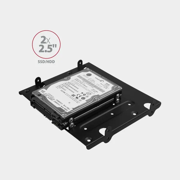 Axagon RHD-435 Reduction for 4x 2.5" HDD (2x 2.5" HDD/SSD & 1x 3.5" HDD) into 5.25" position, black