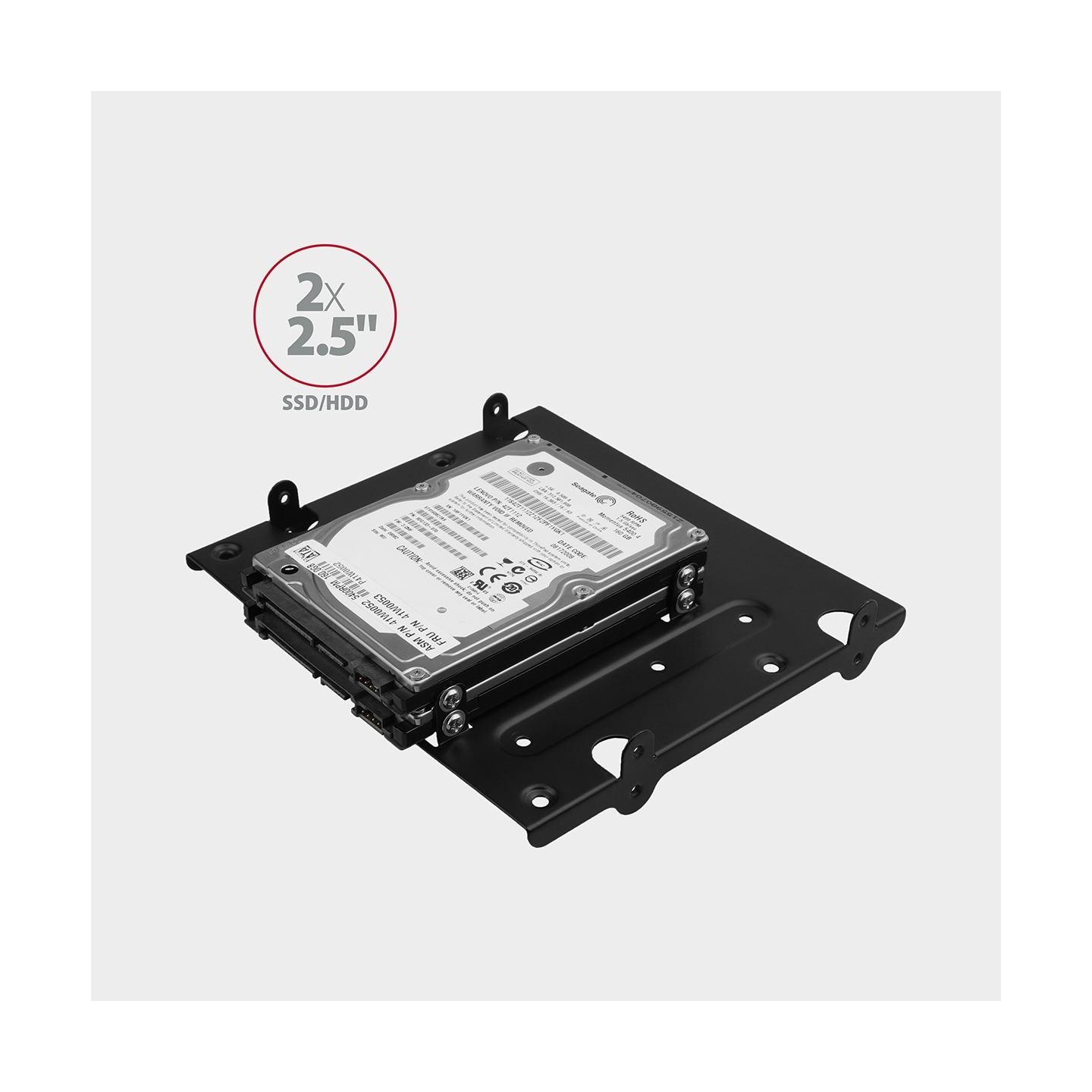 Axagon RHD-435 Reduction for 4x 2.5" HDD (2x 2.5" HDD/SSD & 1x 3.5" HDD) into 5.25" position, black