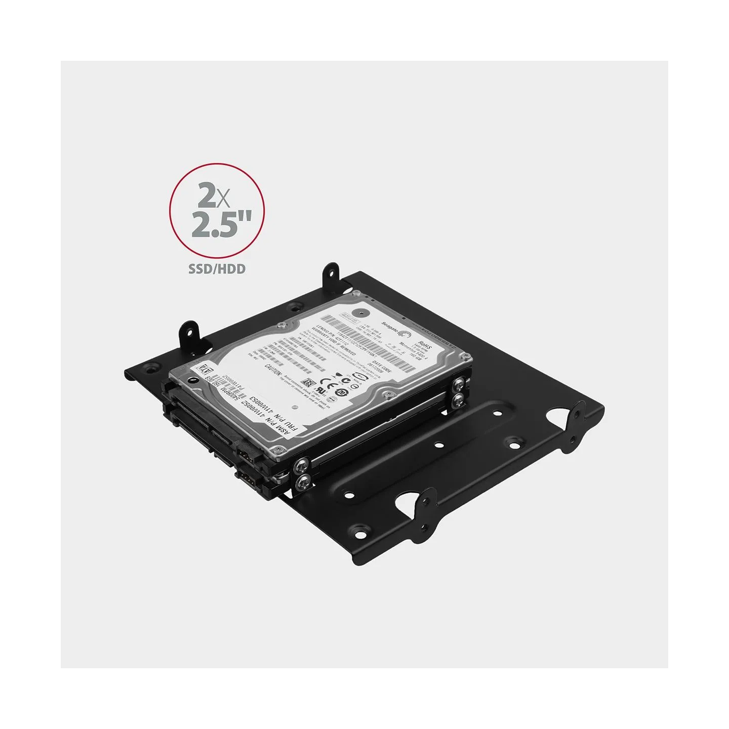 Axagon RHD-435 Reduction for 4x 2.5" HDD (2x 2.5" HDD/SSD & 1x 3.5" HDD) into 5.25" position, black