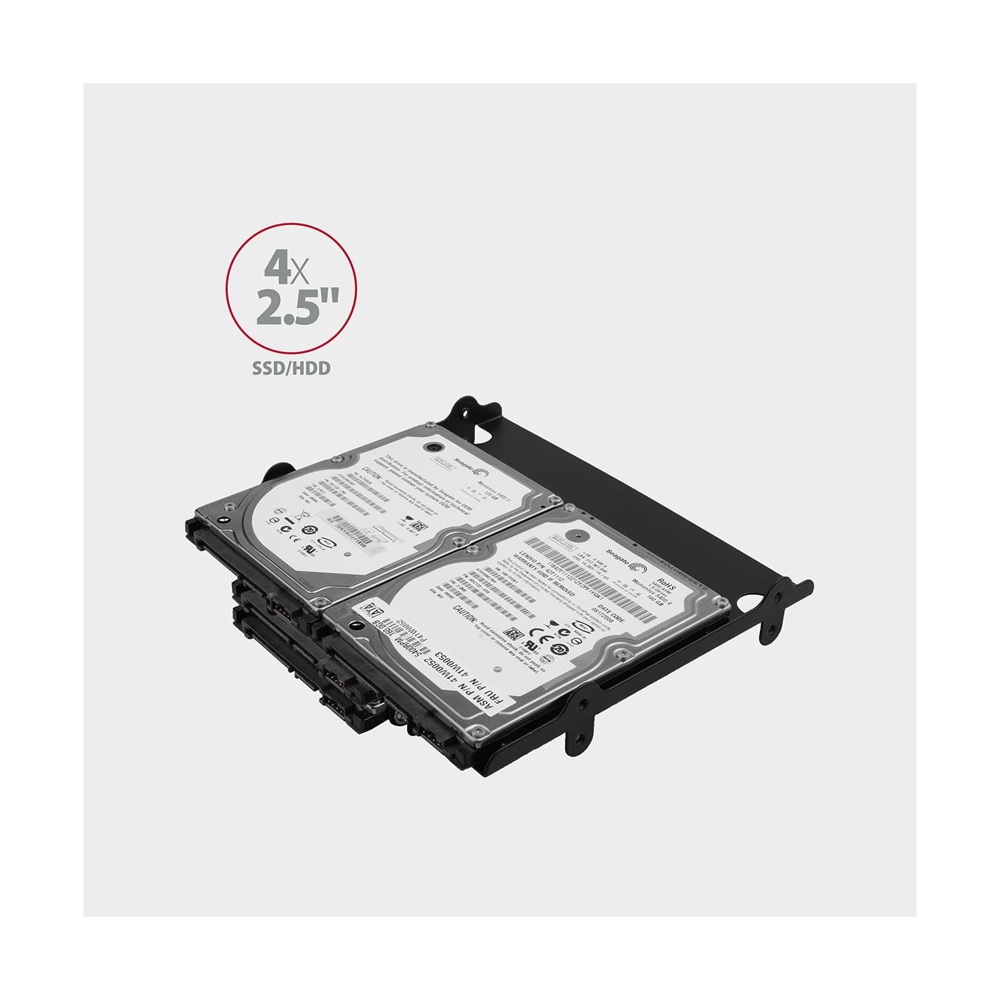 Axagon RHD-435 Reduction for 4x 2.5" HDD (2x 2.5" HDD/SSD & 1x 3.5" HDD) into 5.25" position, black