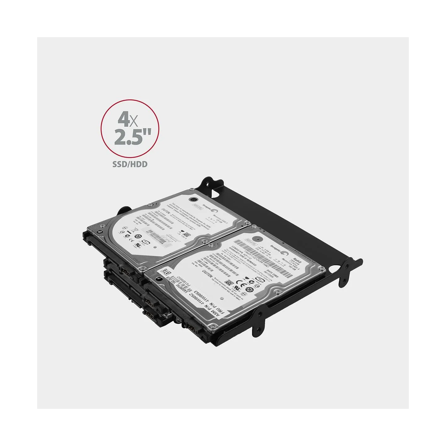 Axagon RHD-435 Reduction for 4x 2.5" HDD (2x 2.5" HDD/SSD & 1x 3.5" HDD) into 5.25" position, black