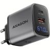 Axagon ACU-PQ67D PD&QC 67W wal l charger LED display