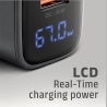 Axagon ACU-PQ67D PD&QC 67W wal l charger LED display