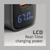 Axagon ACU-PQ67D PD3.0 & QC4+2xOUTPUTS, LCD display, wall charger 67W