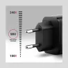 Axagon ACU-PQ67D PD&QC 67W wal l charger LED display