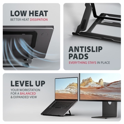 Axagon STND-LAB ALU stand for laptops 10-17 8 positio