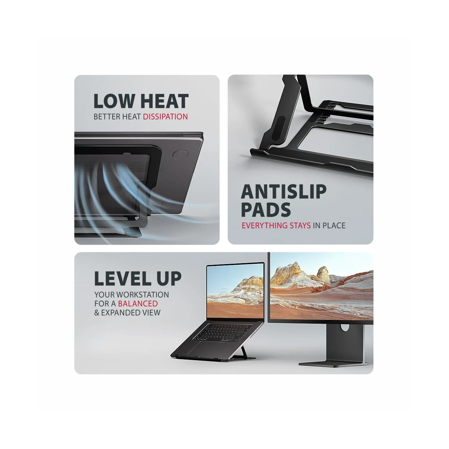 Axagon STND-LAB ALU stand for laptops 10-17 8 positio