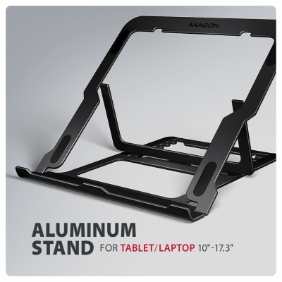 Axagon STND-LAB ALU stand for laptops 10-17 8 positio