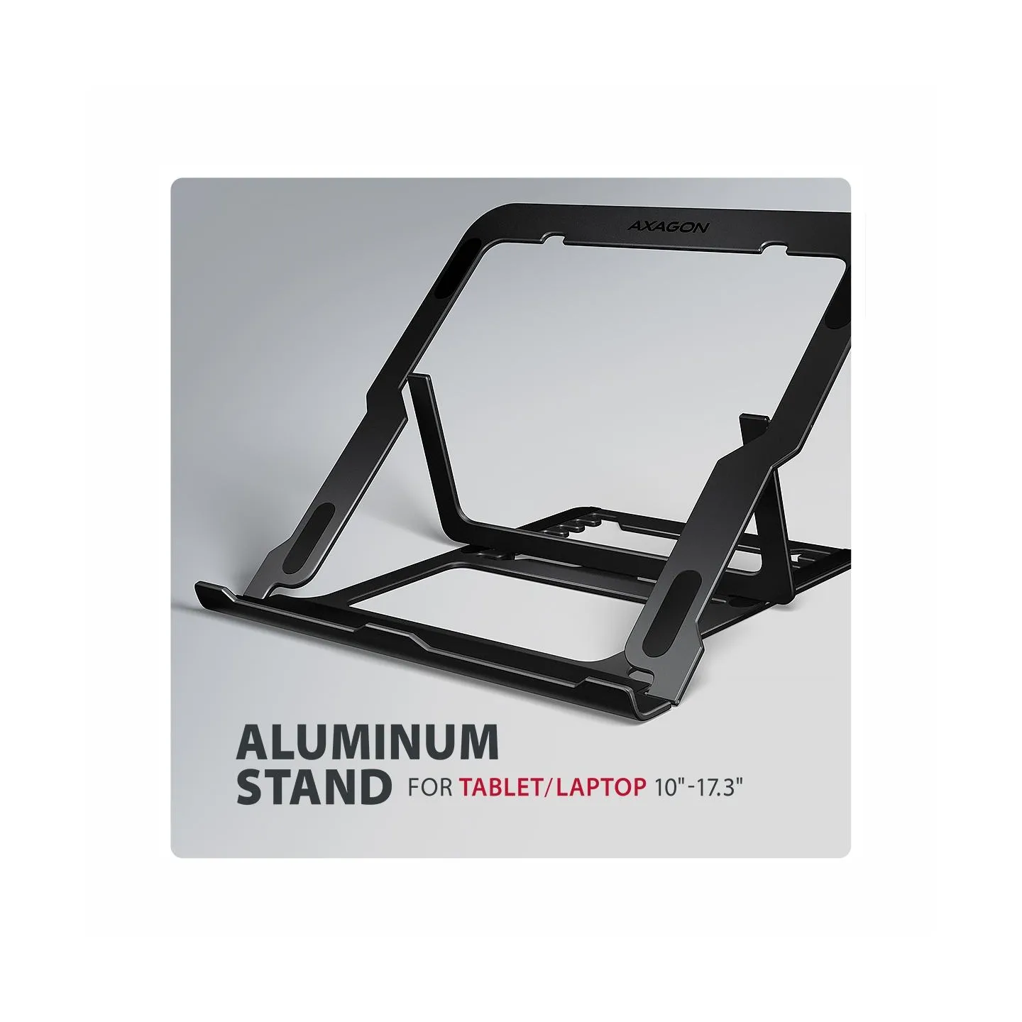 Axagon STND-LAB ALU stand for laptops 10-17 8 positio