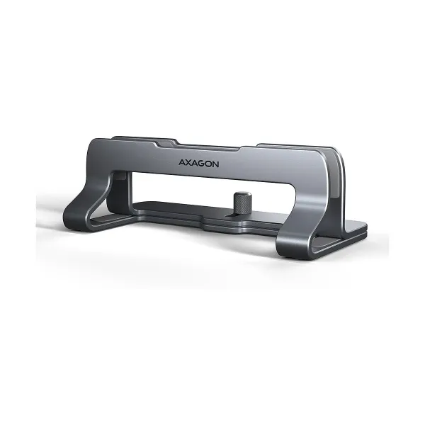 Axagon STND-VG vertical stand for laptops and tablets. Aluminum stand for vertical insertion of laptops sized 10-17.3. Adjustabl