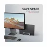 Axagon STND-VG vertical stand for laptops and tablets. Aluminum stand for vertical insertion of laptops sized 10-17.3. Adjustabl