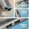 Axagon HUE-STA ALU STRIP USB-A 4 port hub