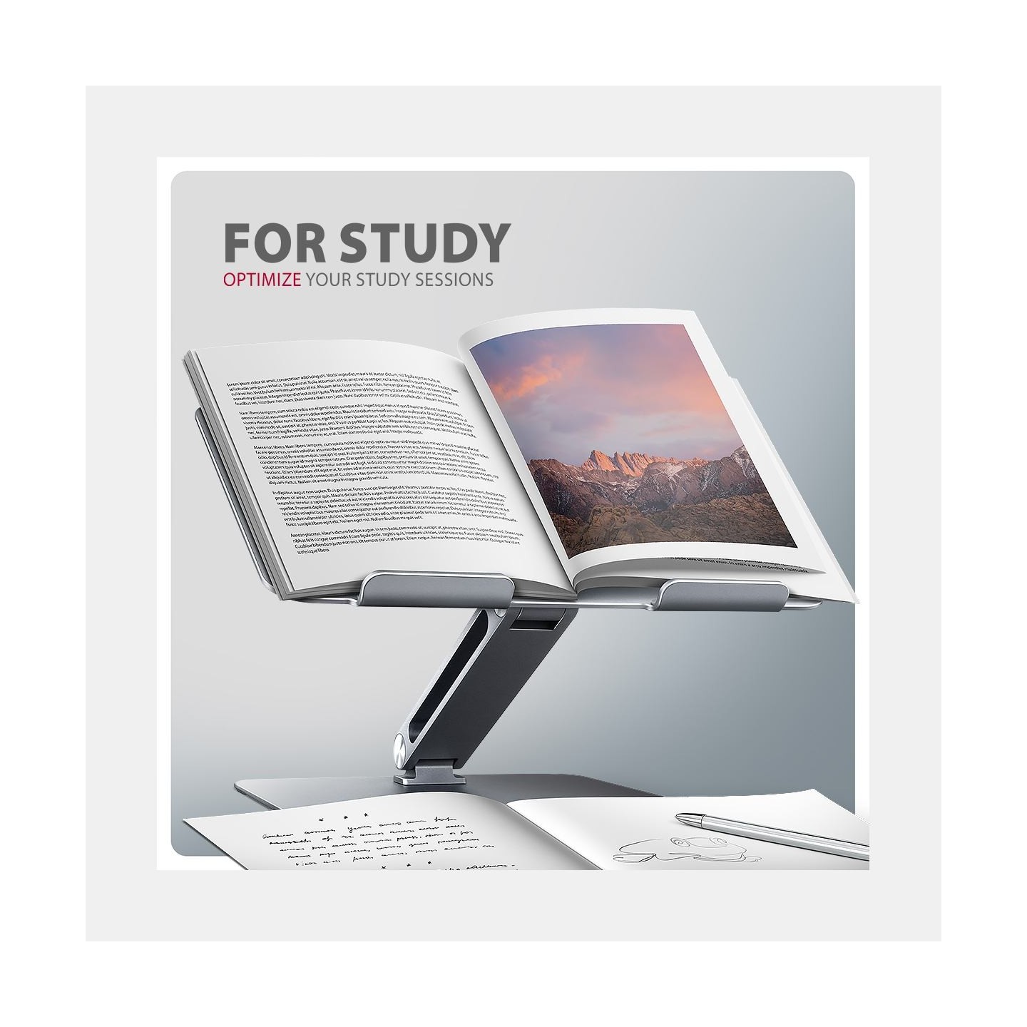 Axagon STND-LQ HQ ALU stand fo r laptop 10-16 adjustab