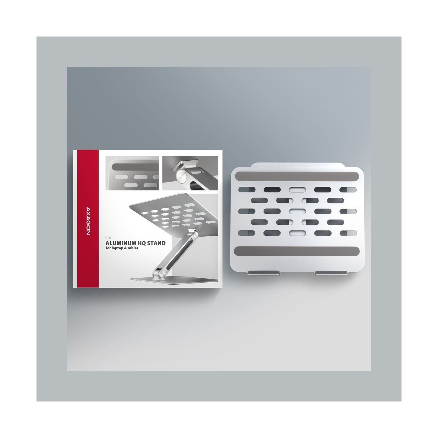 Axagon STND-LQ HQ ALU stand fo r laptop 10-16 adjustab
