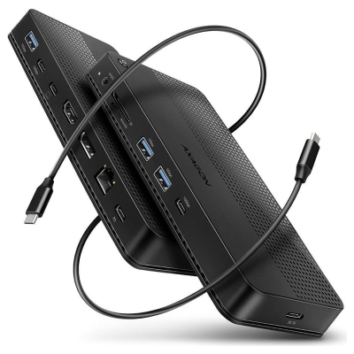 Axagon HMC-U4 USB hub 12in1 40Gbps LAN HDMI DP PD