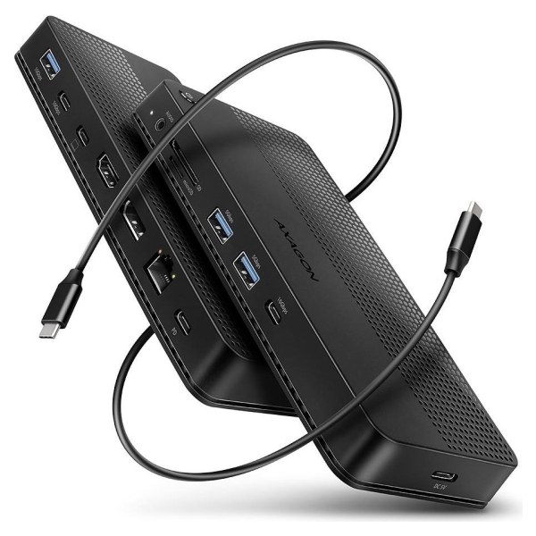 Axagon HMC-U4 USB4 dock, 3x USB-A, 2x USB-C, HDMI & DP 8K/30Hz, RJ-45, SD/mSD, audio, PD  