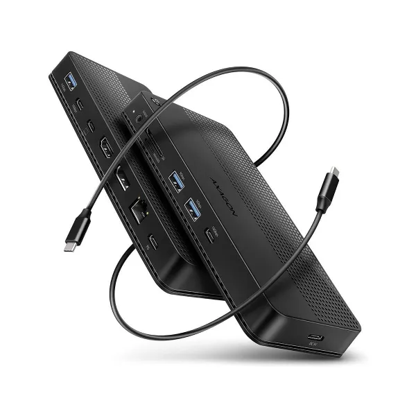 Axagon HMC-U4 USB4 dock, 3x USB-A, 2x USB-C, HDMI & DP 8K/30Hz, RJ-45, SD/mSD, audio, PD  