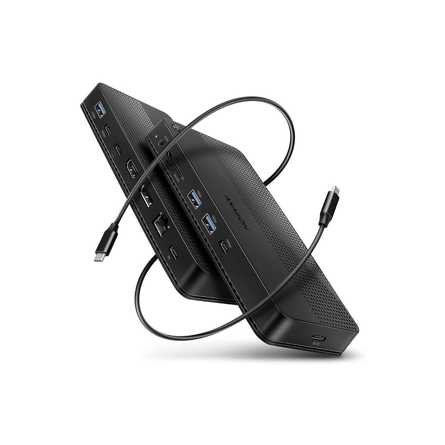 Axagon HMC-U4 USB hub 12in1 40Gbps LAN HDMI DP PD