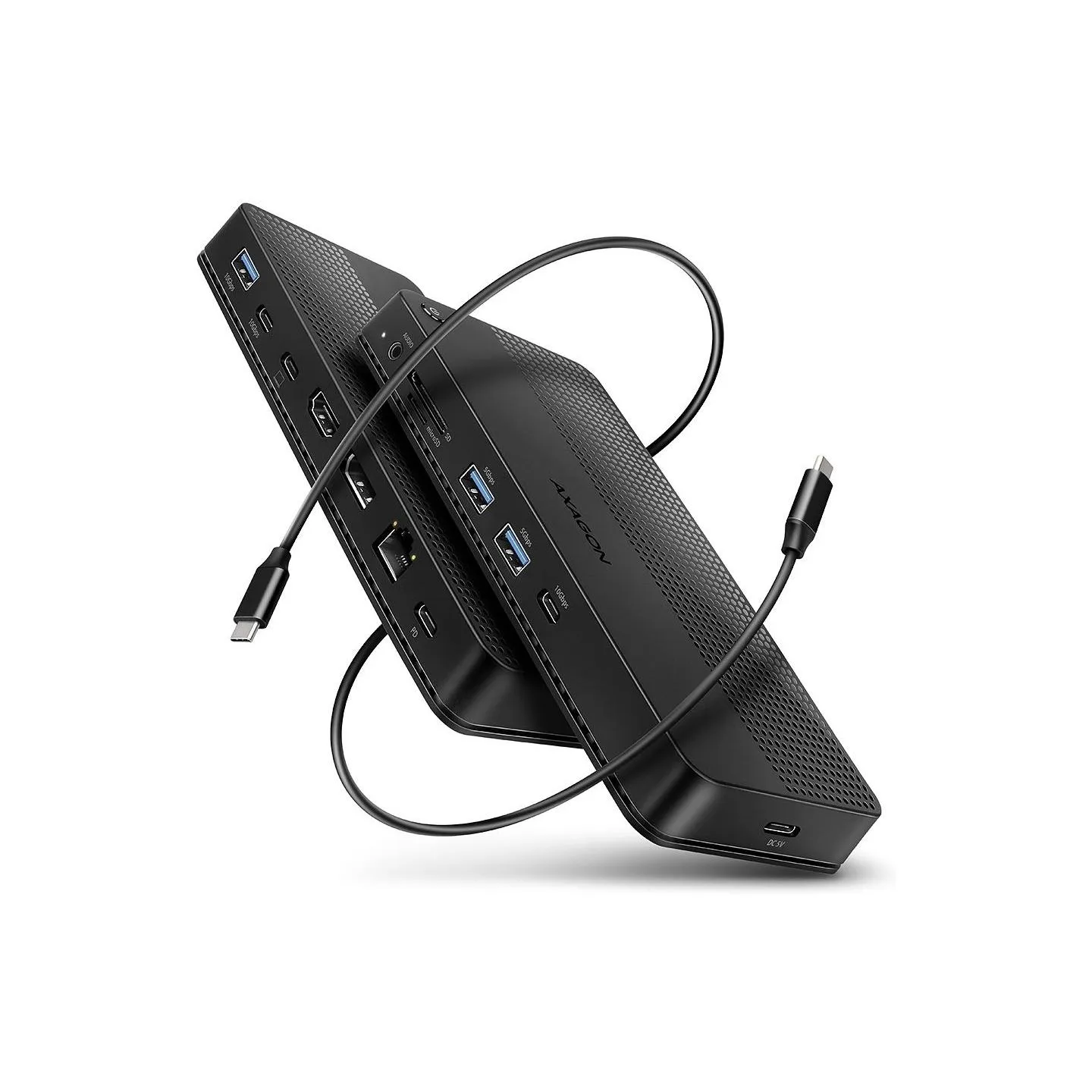 Axagon HMC-U4 USB hub 12in1 40Gbps LAN HDMI DP PD