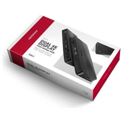 Axagon HMC-U4 USB hub 12in1 40Gbps LAN HDMI DP PD