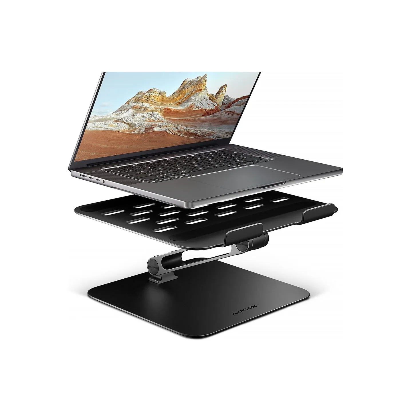 Axagon STND-LQB ALU stand for laptops 10-16 black