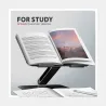 Axagon STND-LQB stand for notebooks and tablets. Aluminum HQ stand for laptops size 10-17.3. Adjustable height and angle. Black.