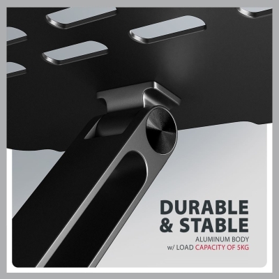 Axagon STND-LQB ALU stand for laptops 10-16 black