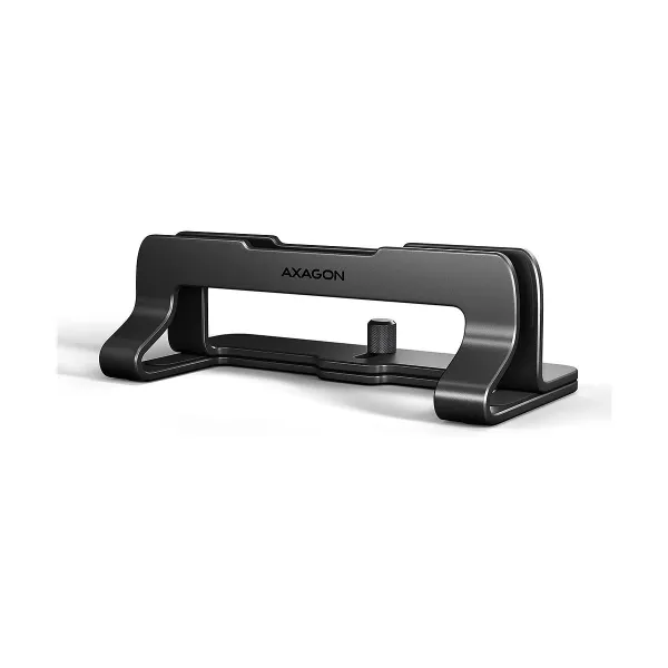 Axagon STND-VB vertical stand for laptops and tablets. Aluminum stand for vertical insertion of laptops sized 10-17.3. Adjustabl