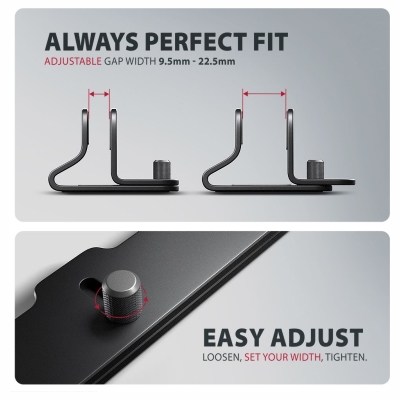 Axagon STND-VB ALU vertical AL U stand for laptops 10-