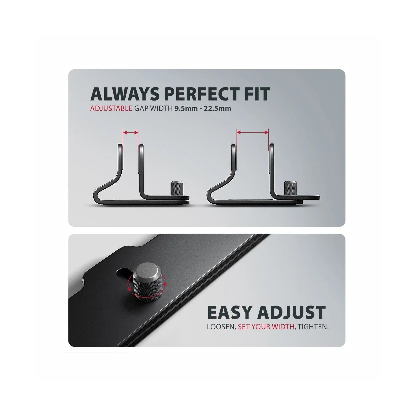 Axagon STND-VB ALU vertical AL U stand for laptops 10-