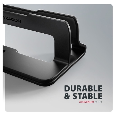 Axagon STND-VB ALU vertical AL U stand for laptops 10-