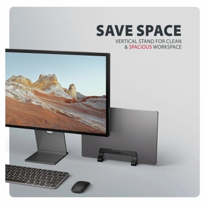 Axagon STND-VB ALU vertical AL U stand for laptops 10-