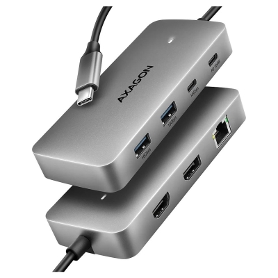 Axagon HMC-CUB83X2 USB hub 7in 1 10Gbps HDMI DP PD GLA